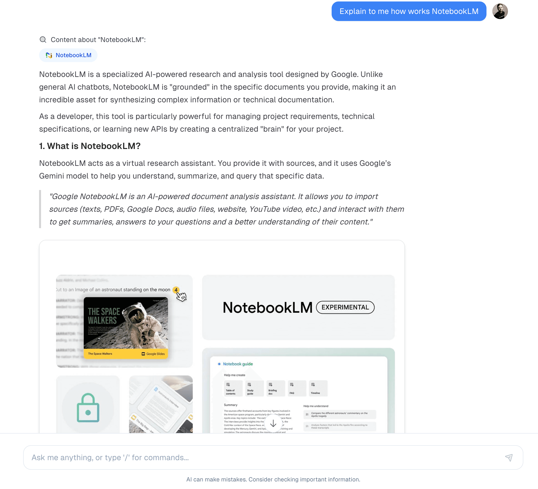 Assistant IA GSkills répondant à une question sur Google