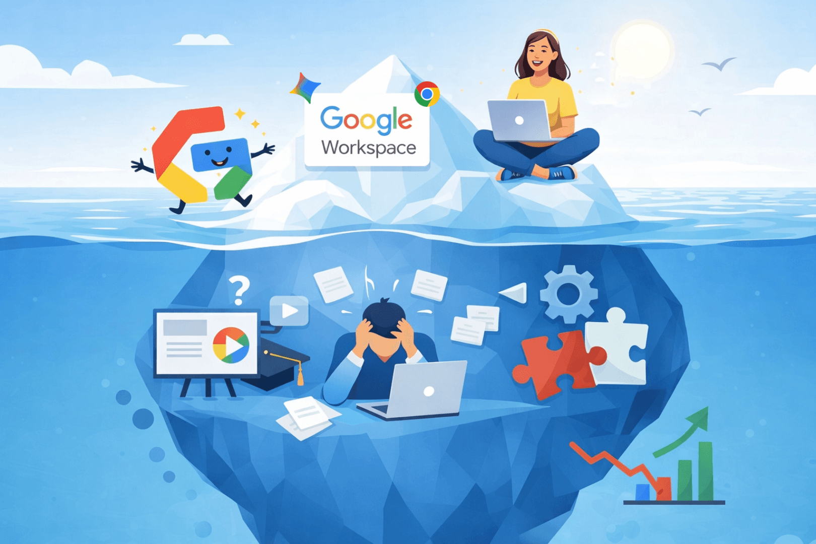 Google Workspace : Pourquoi le déploiement technique n’est que la face visible de l’iceberg